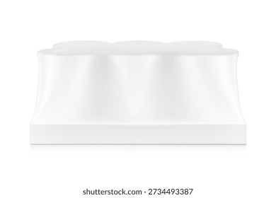 Hight realistic tin can wrap shrink multipack 3x2 mockup for food. Vector illustration isolated on white background. Easy to use for presentation your product, idea, design. EPS10.