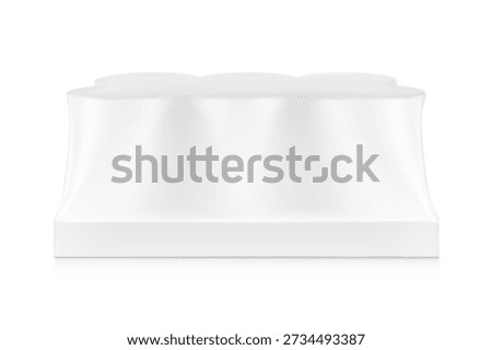 Hight realistic tin can wrap shrink multipack 3x2 mockup for food. Vector illustration isolated on white background. Easy to use for presentation your product, idea, design. EPS10.