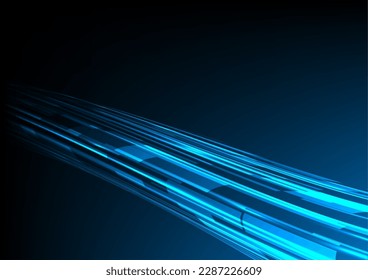 Hight speed light movement. Technology hitech modern background. Blue background motion futuristic for banner or poster design 