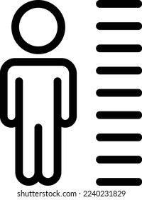 hight  Vector illustration on a transparent background. Premium quality symmbols. Thin line vector icons for concept and graphic design.