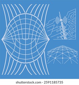 A high-tech 3D wire frame grid background showcasing abstract cyber technology. Perfect for AI, data visualization, blockchain, and futuristic digital designs. Ideal for modern tech projects.