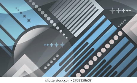 Fundo abstrato de alta tecnologia em cores frias. Uma bela ilustração para decoração de interiores, designs corporativos, blogs, cartões postais, cartazes e seus outros projetos. Vetor. 