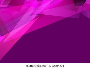 High-tech abstract background, overlapping magenta and purple geometric polygons, symbolizing data fragments, neural networks, or advanced digital structures. Dynamic composition speed, connectivity.