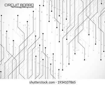 Hightech-Hintergrund mit Schaltbrett, Technologiedesign. Vektorgrafik