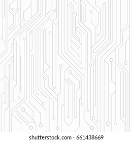 High-tech background of white color from a computer board with connectors of gray color. Computer circuit. Vector illustration. EPS 8