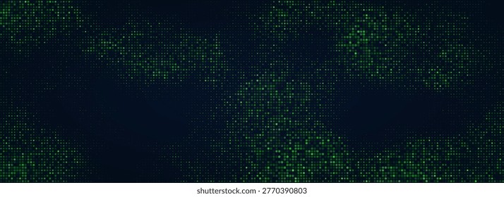 High-tech cryptocurrency background showcasing glowing elements within a futuristic blockchain data network.