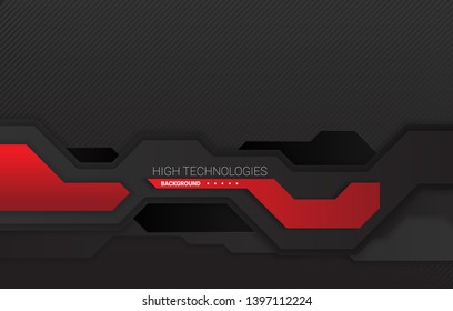 High-tech dark background vector for design