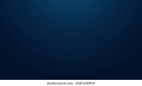 high-tech digital background featuring a futuristic dark blue grid pattern, perfect for technology, cybersecurity, and data visualization themes.