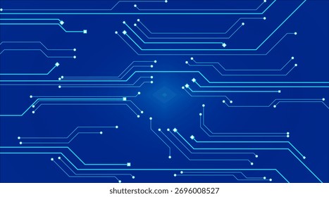 High-Tech Digital Circuit Background Futuristic Electronic Network Vector
