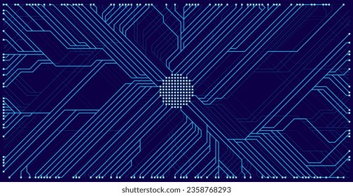 High-Tech Digital Circuit Board Background. Futuristic Digital Technology Abstract with Electronic Circuitry. Ideal for Business and Engineering, Technology Concepts. Vector Illustration.