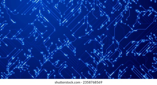 High-Tech Digital Circuit Board Background. Futuristic Digital Technology Abstract with Electronic Circuitry. Ideal for Business and Engineering, Technology Concepts. Vector Illustration.