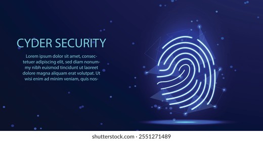 High-Tech Digital Fingerprint on Abstract Background