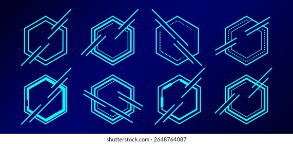 Design de grade e plano de fundo de interface digital de alta tecnologia. Perfeito para tecnologia, dados ou temas de ficção científica.