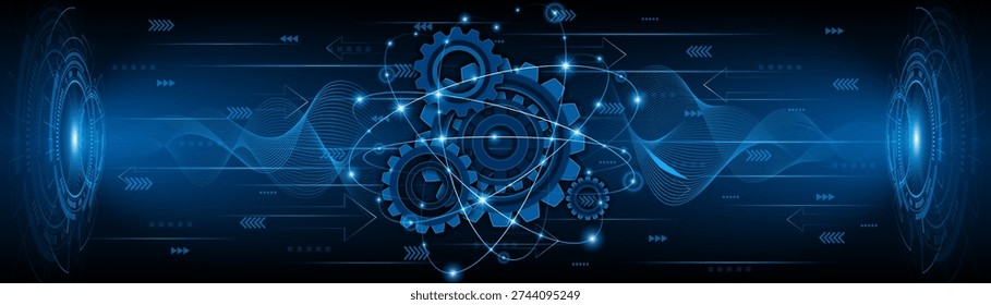 High-tech gear or mechanism technology for advanced modern engineering.
