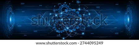 High-tech gear or mechanism technology for advanced modern engineering.
