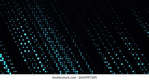 Fondo de puntos de semitono de alta tecnología. Video Pantalla led azul. Ilustración vectorial