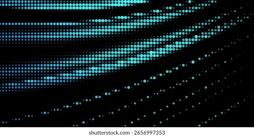 Fondo de puntos de semitono de alta tecnología. Video Pantalla led azul. Ilustración vectorial