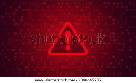High-Tech Intrigue: Warning Abstract Red Background Infused with Binary Code Numbers. Conceptual Visual Representing Data Breaches, Malware Incidents, Cyber Attacks, and Hacking Threats