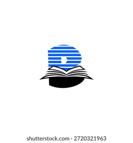 Logotipo de letra B de alta tecnología que fusiona un libro con patrones de circuito. Diseño de Vectores para centros de datos de IA, educación tecnológica y centros de conocimiento digital futurista