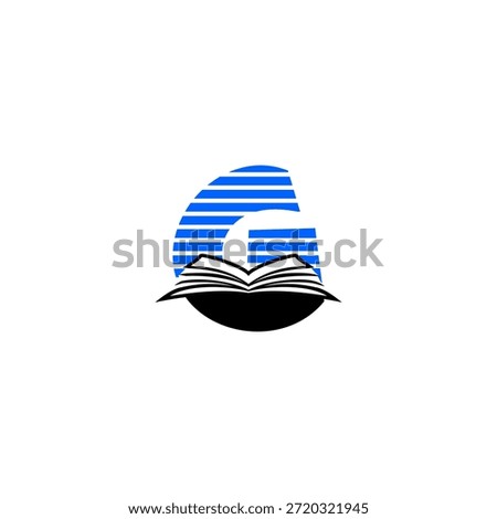 High-tech letter G logo merging a book with circuit patterns. Vector design for AI data centers, tech education, and futuristic digital knowledge hubs
