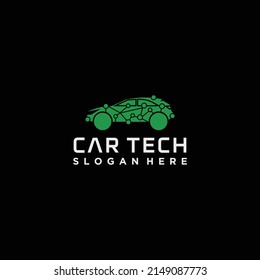 Diseño de logotipo de coches moderno de alta tecnología, logotipo de tecnología de coches, ajuste del rendimiento de coches de tecnología 