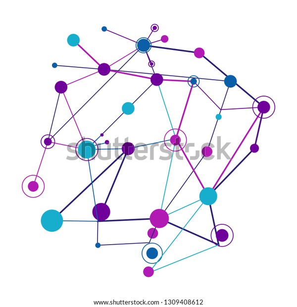 Hightech Process Network Connection Concept Lights Stock Vector ...