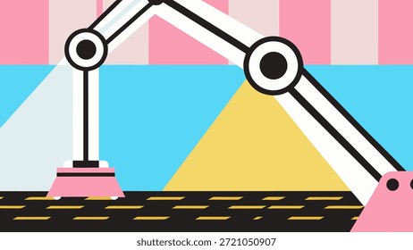 High-Tech Robotics Assembly Arm Working with Circuit Boards in Factory