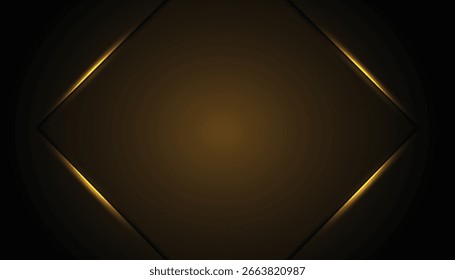 Fondo de estilo de alta tecnología con un marco de diamante brillante en una superficie de gradiente profundo. Ideal para ciencia ficción, App futuristas y proyectos de marca basados en la tecnología.