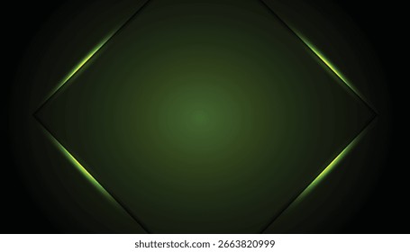 Fondo de estilo de alta tecnología con un marco de diamante brillante en una superficie de gradiente profundo. Ideal para ciencia ficción, App futuristas y proyectos de marca basados en la tecnología.