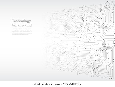 High-tech technology abstract background. Abstract 3D circuit board. Futuristic vector illustration.