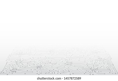 High-tech technology abstract background. Abstract 3D circuit board. Futuristic vector illustration.