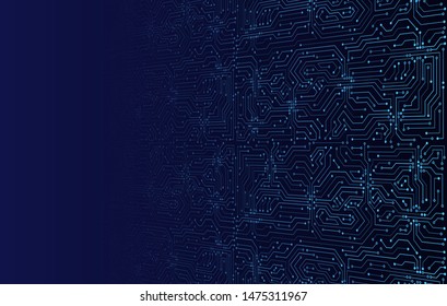 High-tech technology abstract background. Abstract 3D circuit board. Futuristic vector illustration.