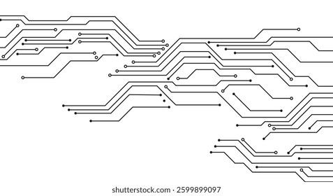 High-tech technology abstract background. Abstract 3D circuit board. Futuristic vector illustration.