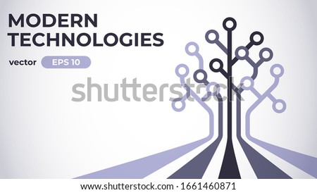 High-tech technology background. Electronic motherboard. Futuristic board. Simple modern design. Digital chip concept. Flat style vector eps10 illustration.