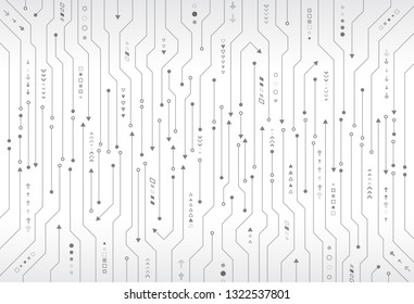 High-tech technology background texture. Circuit board vector illustration.