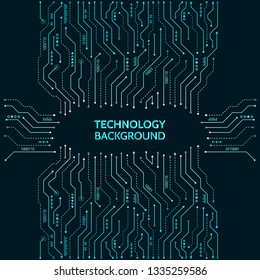 High-tech technology background texture. Circuit board vector illustration