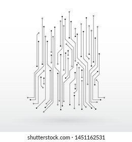 High-tech technology background texture. Circuit board minimal pattern. Science vector illustration. Abstract digital modern concept style.