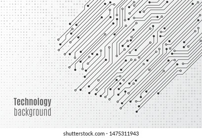 High-tech technology background texture. Circuit board minimal pattern. Science vector illustration. Abstract digital modern concept style.