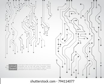 High-tech technology background texture. Circuit board vector illustration.