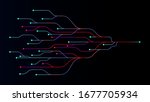 High-tech technology circuit board digital data connect abstract background
