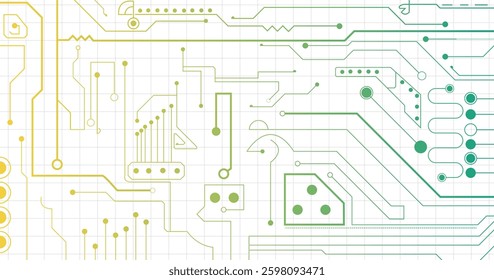 High-tech Technology Digital Background Black And White Circuit Board Concept. EPS10 Vector