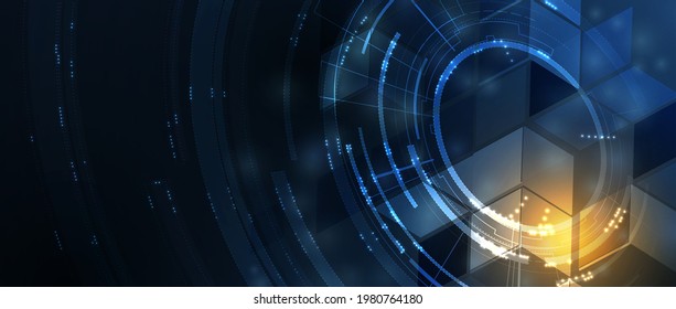 Hightech technology innovation background, surface,  idea of global business solution