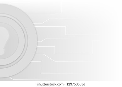Hightech technology white concept background vector eps10