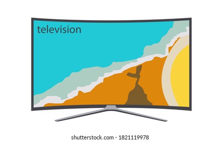 High-tech TV with a spherical screen