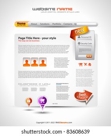 Sitio web HighTech - Diseño elegante para presentaciones de negocios con muchos elementos de diseño y un formulario de inicio de sesión.