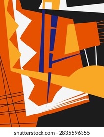 A high-tension composition focusing on fragmentation and structural disruption.
