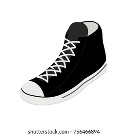 High-top sneaker. isometric style