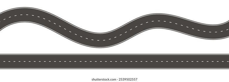 Carretera sobre fondo blanco. Vector	