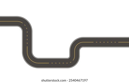 Hightway road on white background. Vector	