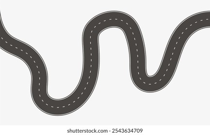 Carretera sobre fondo blanco. Vector	